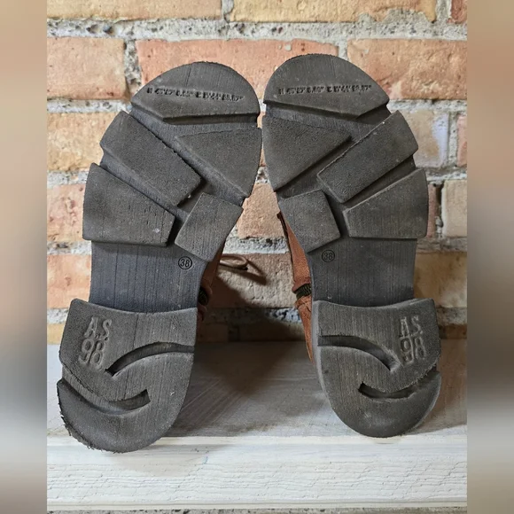 A.S.98 Tan Leather Ankle Boots - Picture 4 of 6